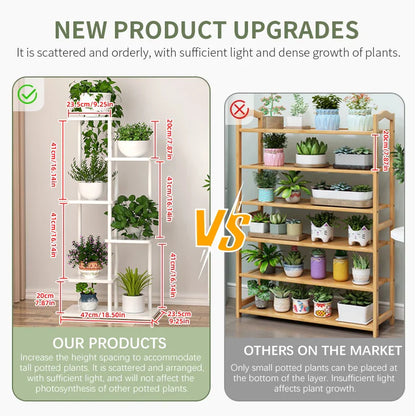 Wooden Plant Stand - Stylish 5/6/8 Tier Organizer for Garden Enthusiasts