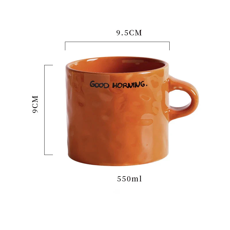 Caneca de cerâmica elegante de 550 ml – perfeita para amantes de café!
