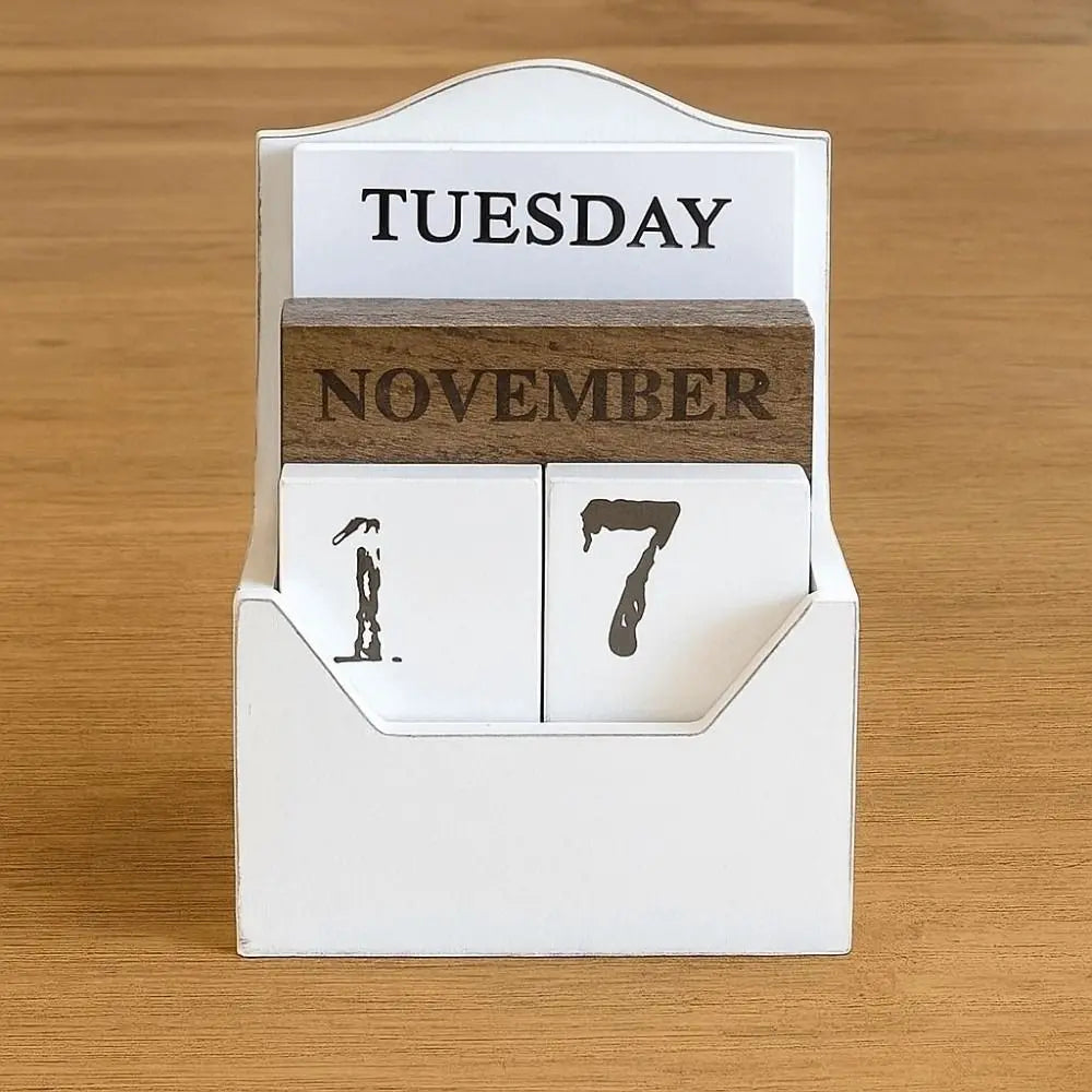 Elegant Wooden Perpetual Calendar: Organize with Style!