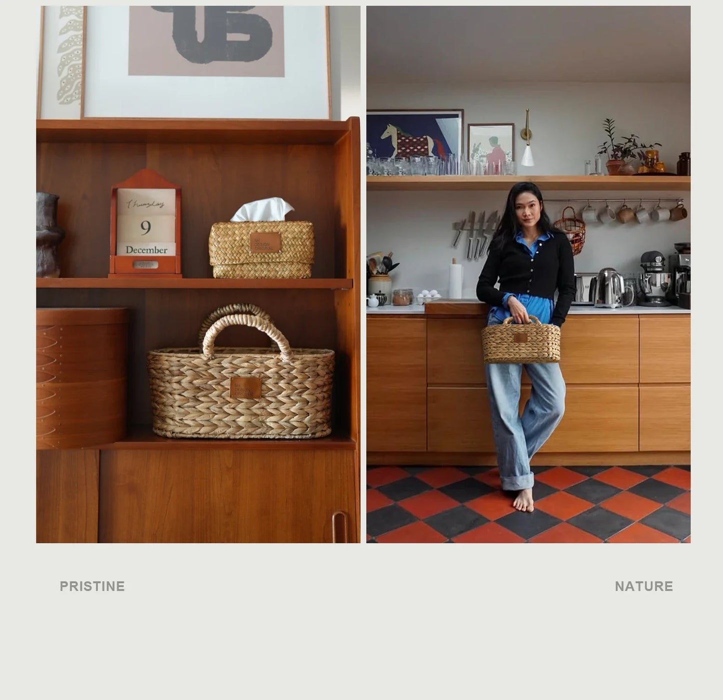 Handwoven Seagrass Basket - Eco-Friendly Home Organizer