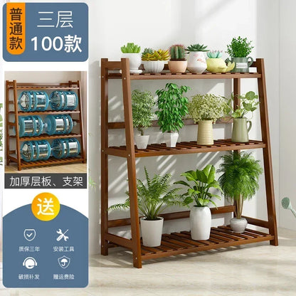 목재 범용 식물 선반 - 정원 스타일을 높여보세요!