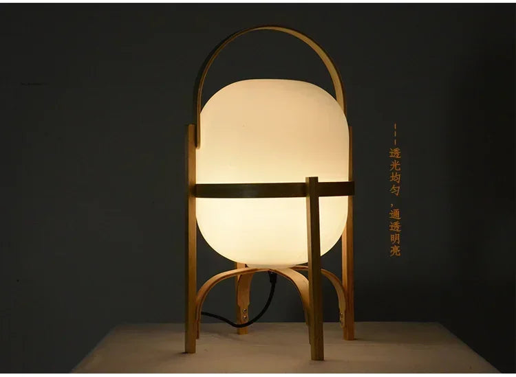 현대적인 대나무 플로어 램프 – 가정용 세련된 LED 조명