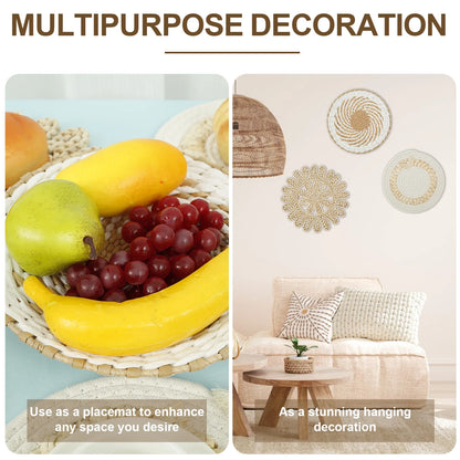 수제 짠 벽 바구니 세트 – 장식 애호가를 위한 소박한 매력