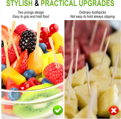 Garfos de bambu ecológicos: charcutaria chique essencial